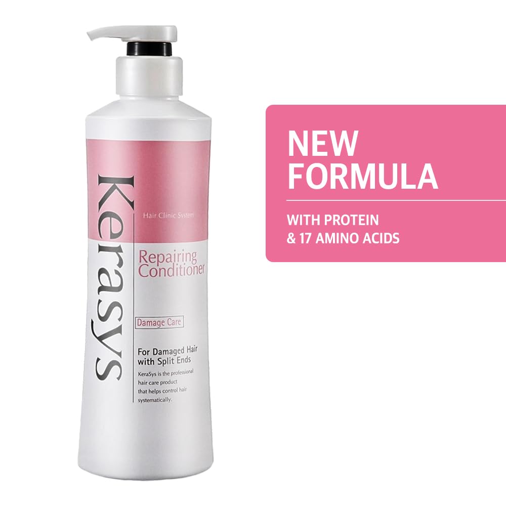 Kerasys Hair Clinic Protein Care System for Damaged Hair Argan Oil REPAIRING 13.5 fl oz / 400 ml (Conditioner 1-Pack)