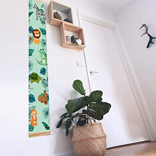 Animals Growth Chart for Kids, Baby Height Chart, Canvas Height Measuring Rulers for Boys Girls (Animals 5)