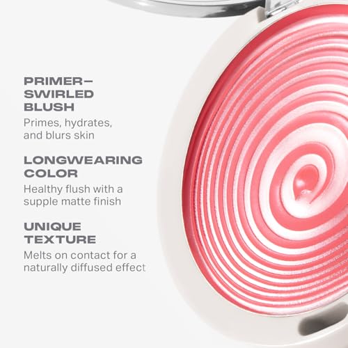 Morphe Huephoric Rush 3-in-1 Silk Cream Blush - Cream-to-Matte Buildable Blush for Cheeks - Primes, Hydrates & Blurs Skin for a Supple-Matte Finish - Pleasured (0.28 Ounce)