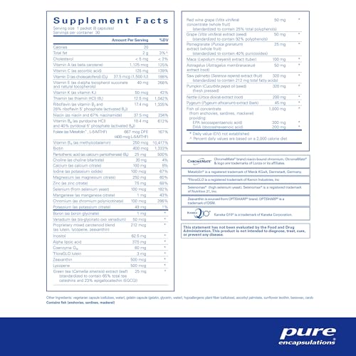 Pure Encapsulations Men's Pure Pack | Multivitamin/Mineral Complex with Added Magnesium, Vitamin D3, CoQ10, and Omega-3 Fatty Acids* | 30 Packets