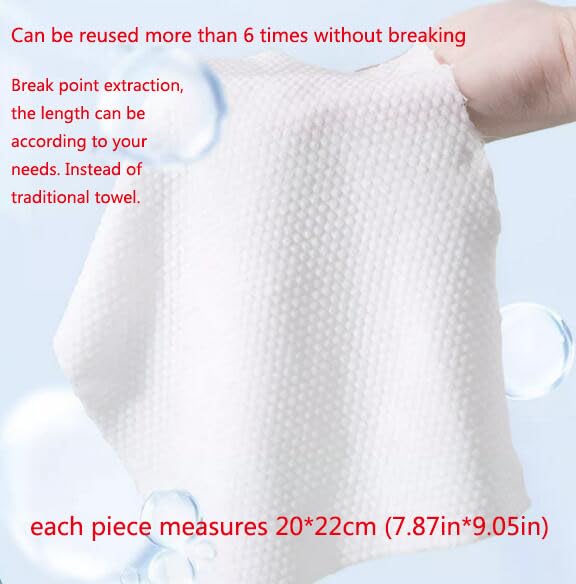 OUGEER Disposable Cleaning Face Towel,Non-Woven Fabric Disposable Wet and Dry Cotton Ssoft Towel, Disposable Beauty Towels-- 80 Sheet/Roll