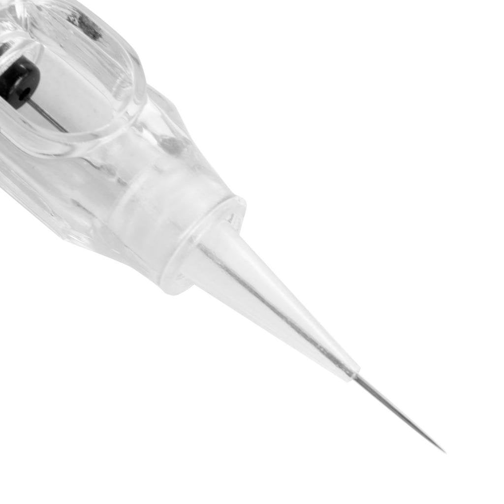 Chuse 10PCS Sterilized Disposable Permanent Makeup Eyebrow Tattoo Needles for Nouveau Rotary Machine Gun 1RL