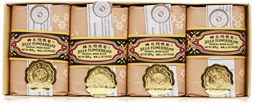 Bee & Flower Sandalwood Soap, 4.4 Oz (Pack of 4)