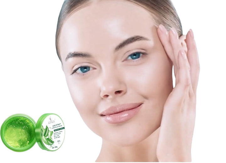 kisskin Organic Aloe Vera Gel, 100% Pure Soothing Moisturizer And Hydrating Gel, Fast Absorbing, Unscented,For Face, Body, Hair And Skin, No Alcohol And Unscented 10.5oz