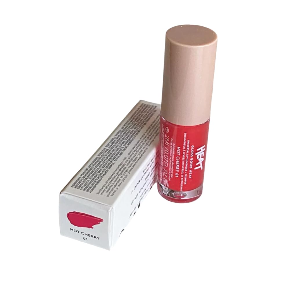 FENTY BEAUTY Gloss Bomb Heat Universal Lip Luminizer and Plumper Travel 2ml (Hot Cherry, .07OZ)