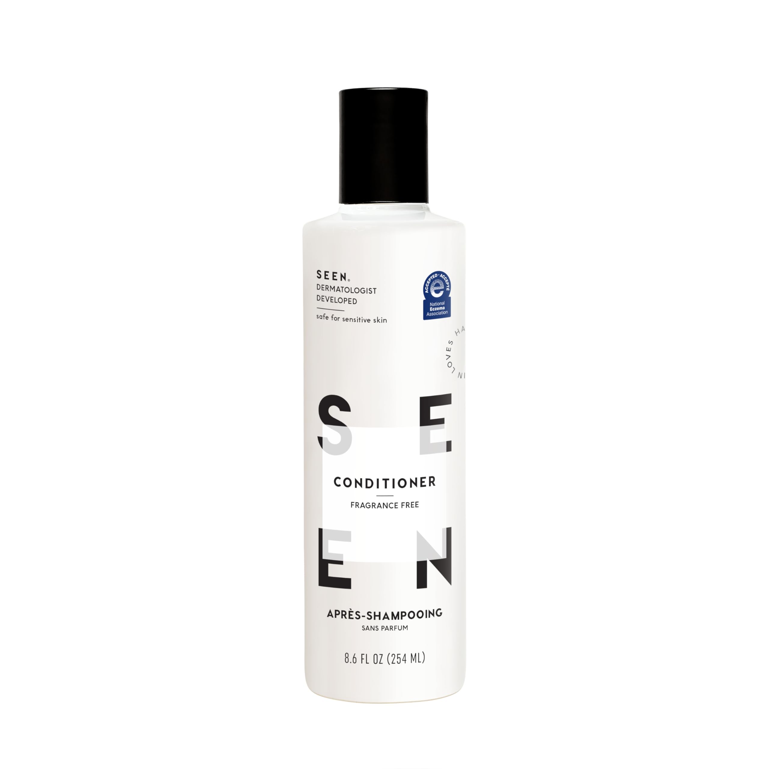 SEEN Conditioner, Fragrance Free - Non-Comedogenic & Sulfate-Free Hair Conditioner- Dermatologist-Developed - Safe for Sensitive, Eczema & Acne Prone Skin