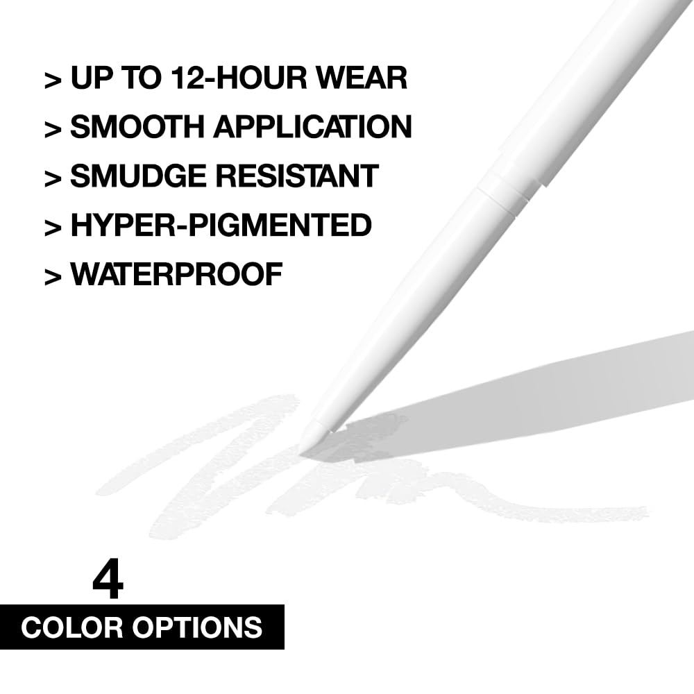 evpct White Gel Eyeliner Pencils Eye Face Paint Stick Lipstick, Eye Liner Waterproof Smudge Proof Halloween Makeup Set Colored Cream Eyeliner Pen Crayon Eye delineador de ojos contra el agua 02