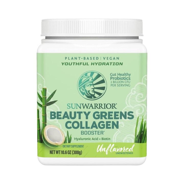 Sunwarrior Beauty Greens Collagen Booster, Unflavored, 10.6 oz (300 g)