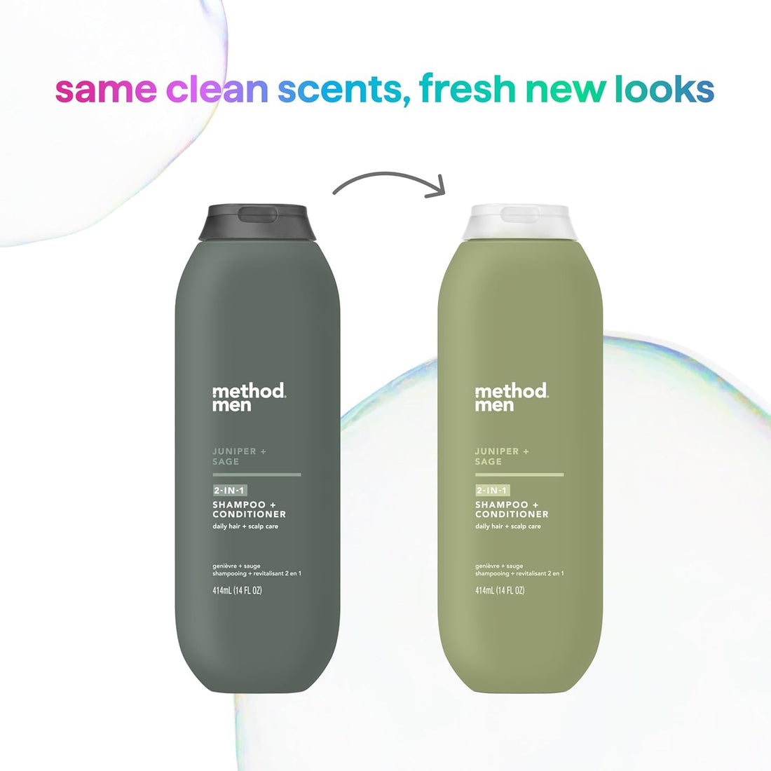 Method Men 2-in-1 Shampoo + Condtioner, Juniper + Sage, 14 Ounces