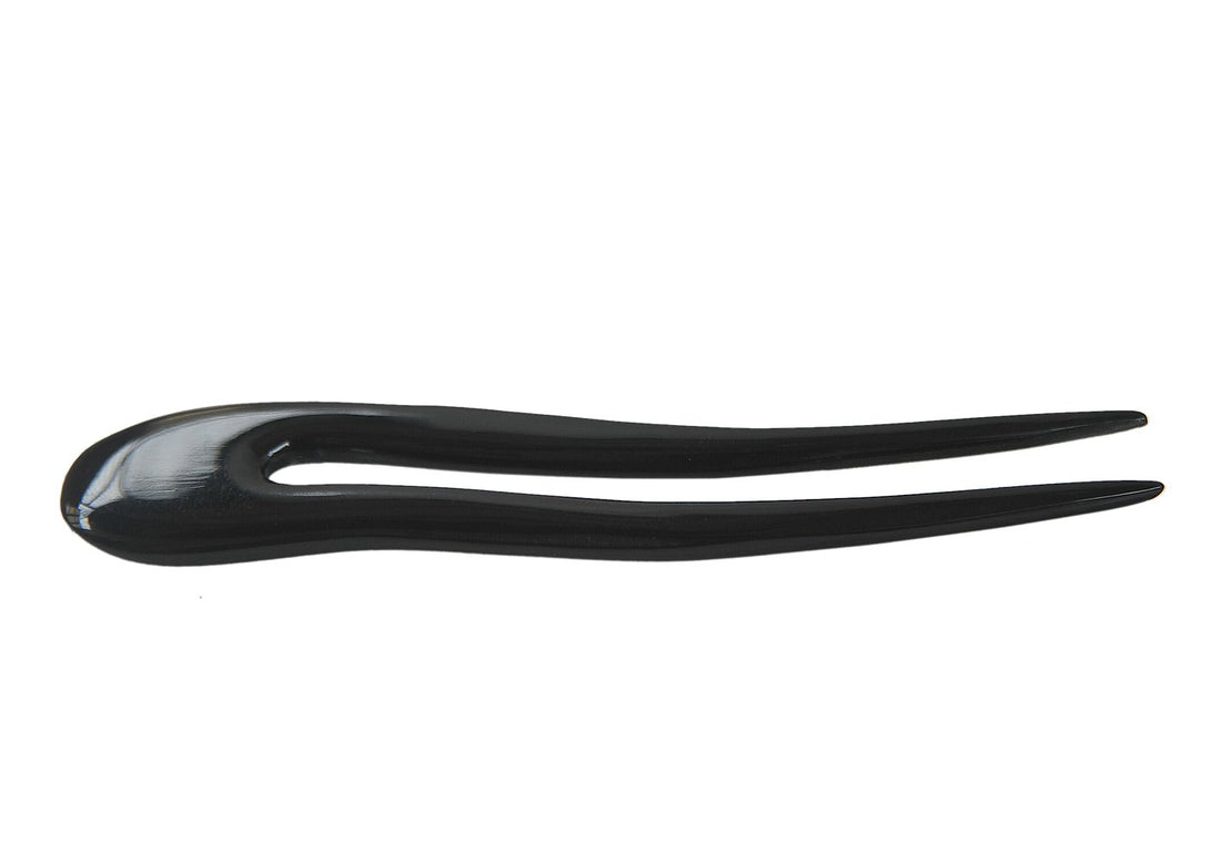 Marycrafts Black Wavy Simple Buffalo Horn Hair Fork, Hairfork, Hair Pin, Hairpin, Hair Accessory, Hair Toy Handmade 5