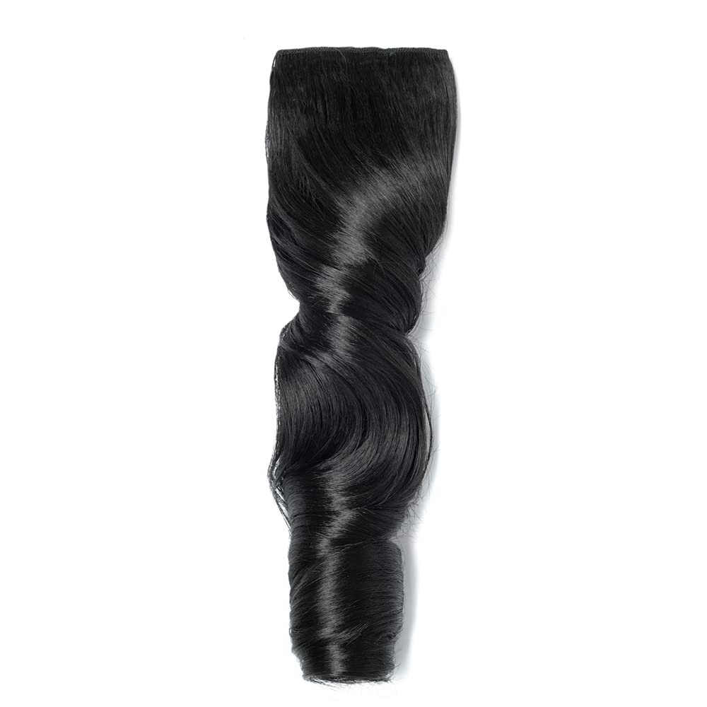 S-noilite Elegant 29 Longest Curly Natural 3 4 Full Head One Piece 5 Clips Clip In Hair Extensions 29-Curly Natural Black