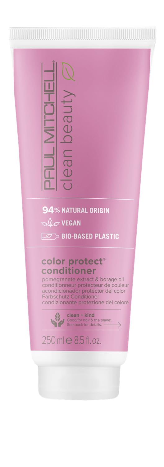 Paul Mitchell Clean Beauty Color Protect Conditioner, Replenishes, Extends Color Vibrancy, For Color-Treated Hair, 8.5 fl. oz.