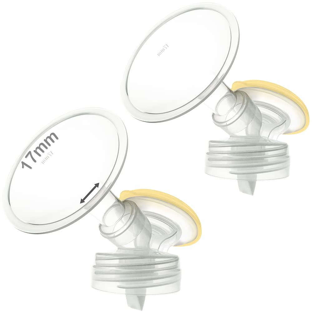 Nenesupply Pump Parts 17mm Compatible with Bellababy Breastpump Baby Bella Baby MiniO Double Breastpumps Replace Bella Baby Pump Parts Detachable Flange Pump Accessories Include Valve Membrane Flange