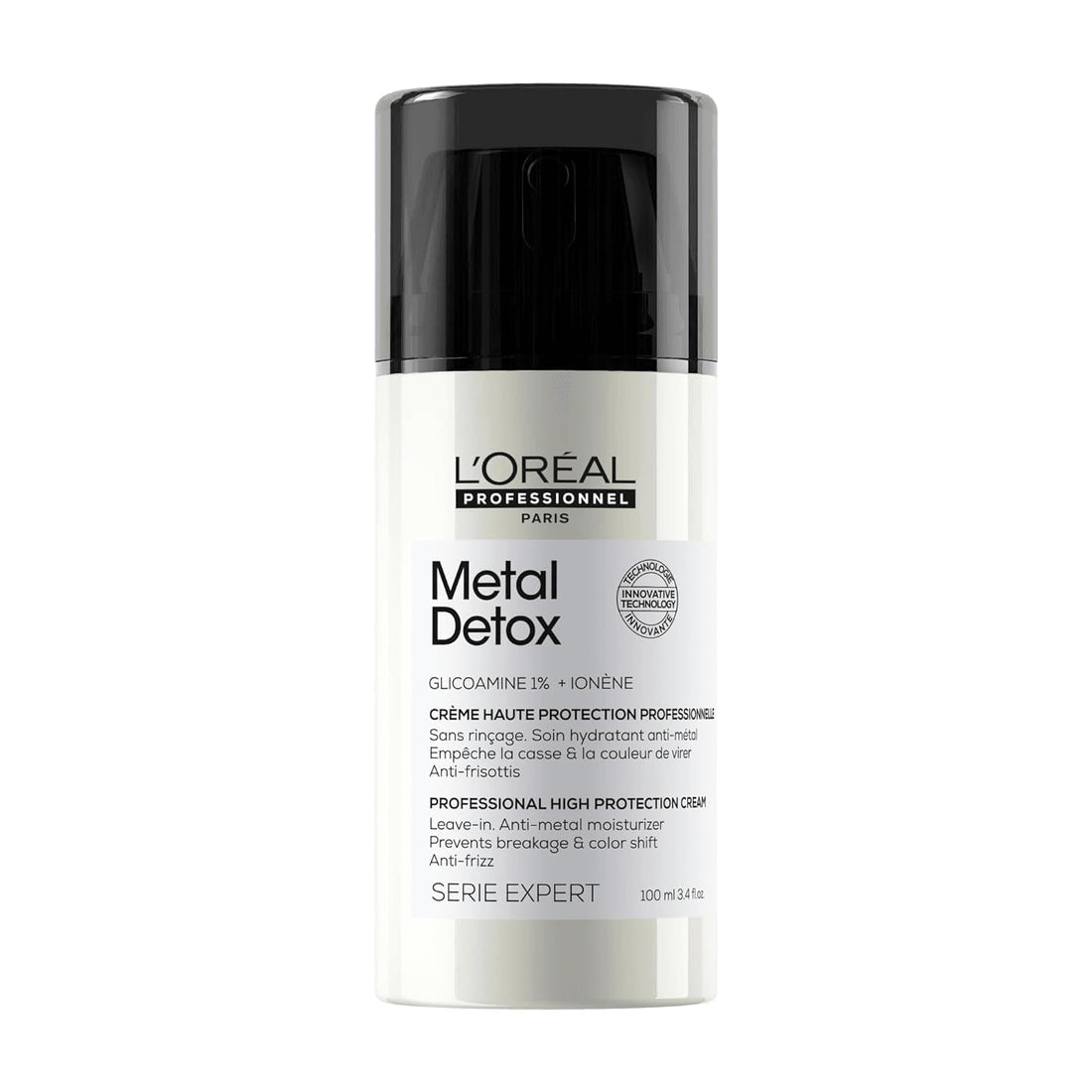 L'Oréal Professionnel Metal Detox Smoothing Cream - Lightweight Styling Leave-In Treatment For All Hair Types, Hydrates and Protects Against Frizz, UV & Metals