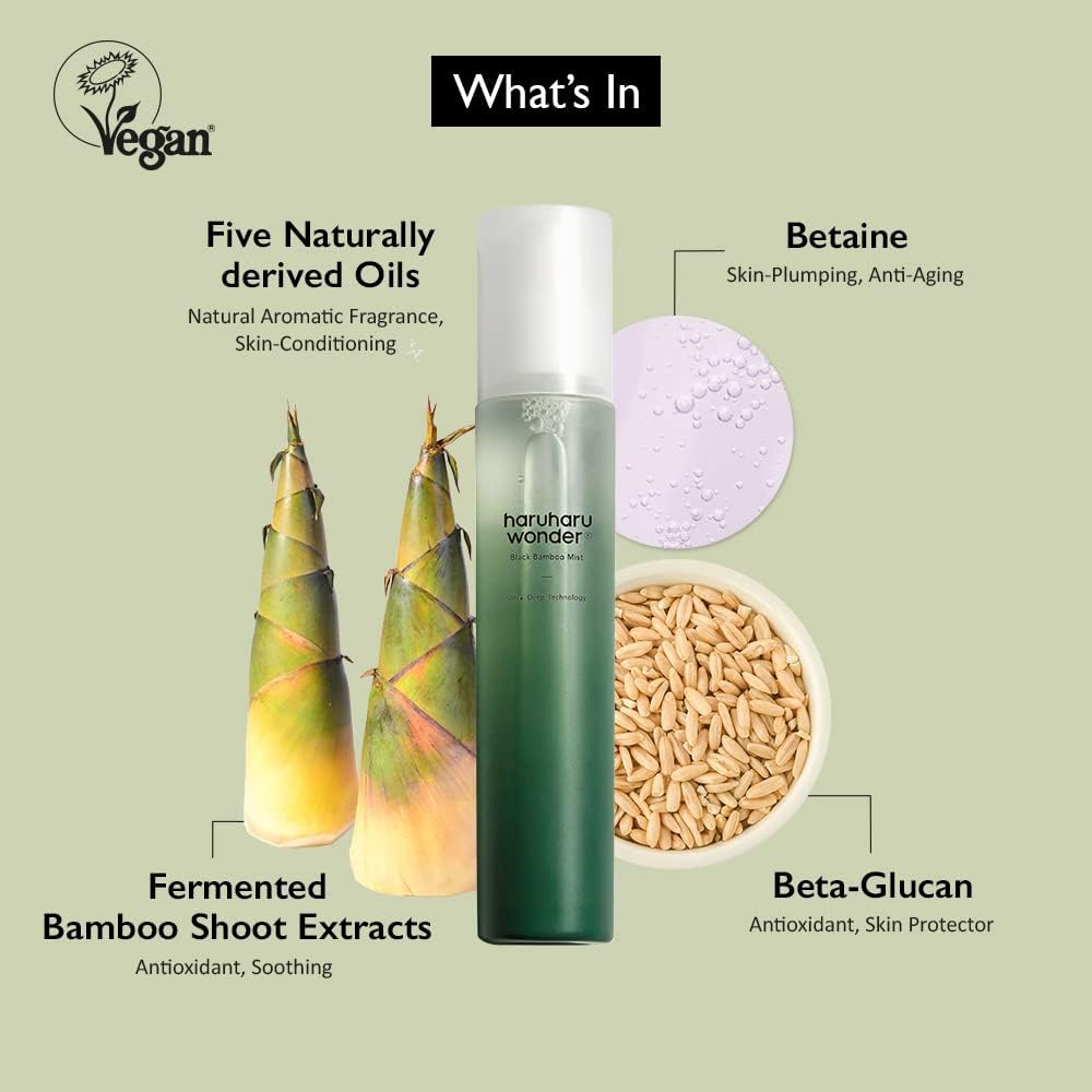 Haruharu WONDER Black Rice Bamboo Mist 150ml Hydrating and Firming skin