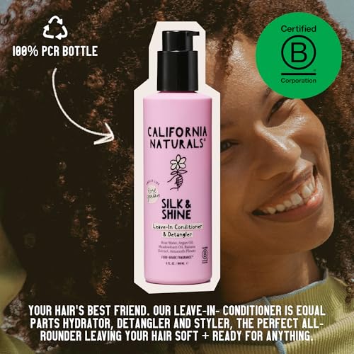 California Naturals Leave In Conditioner, Coconut Milk Hair Care Detangler, Natural, Vegan, Paraben & Sulfate Free, Smoothing, Primer & Stylerfor Frizzy, Dry, Hair and All Hair Types, 6 fl oz