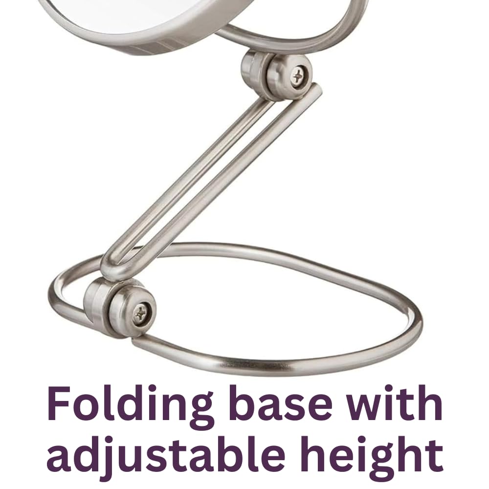 Jerdon Jerdon mc450n folding travel mirror, nickel