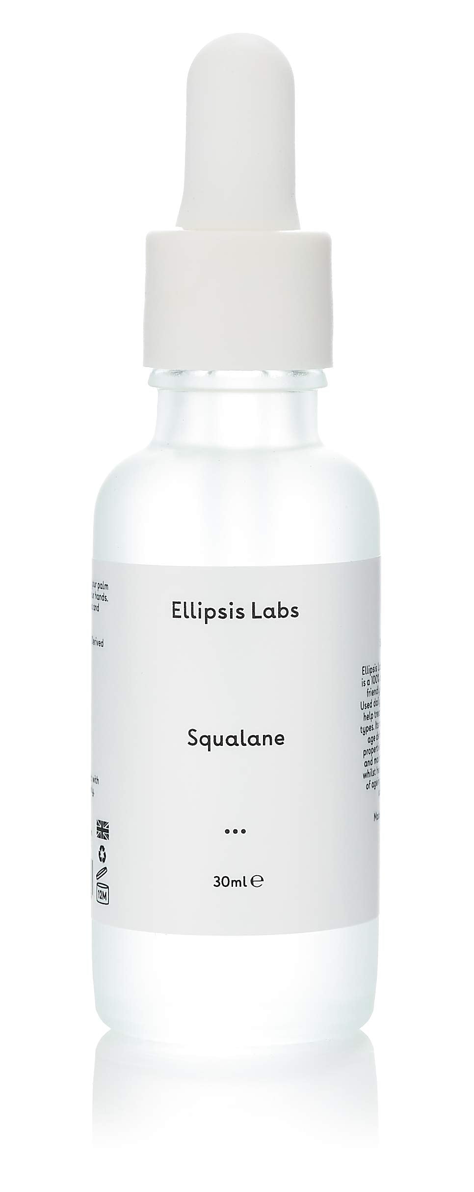 Ellipsis Labs Squalane Oil, 100% Natural Olive derived Squalane Oil, a Deep Moisturizer for targeting Dry Skin with Anti-Aging Properties (1oz / 30ml)