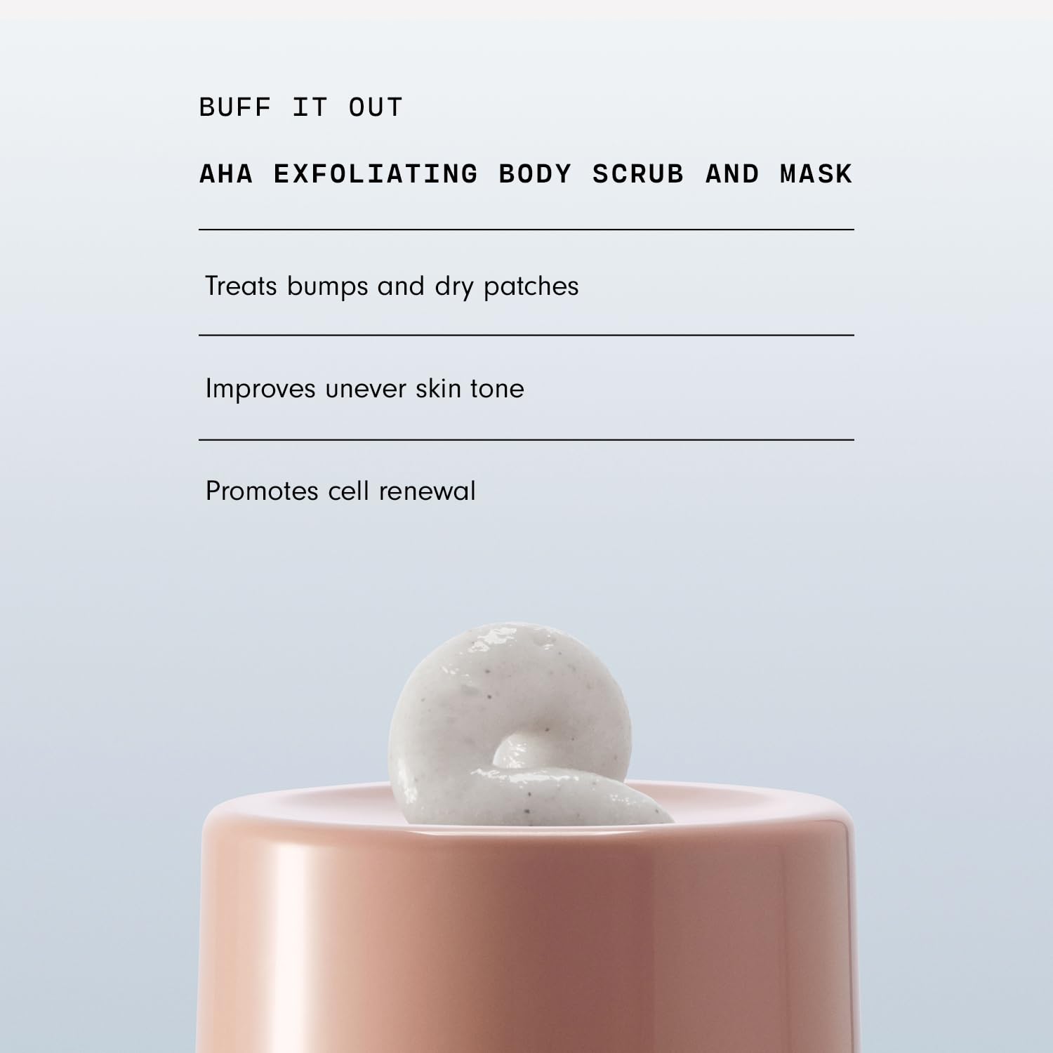 Versed Buff It Out AHA Exfoliating Body Scrub and Mask - Lactic Acid & Glycolic Acid Exfoliant - Microfine Pumice Body Exfoliator to Polish and Smooth Bumpy, Dry Skin - Vegan & Cruelty-Free (6 oz)