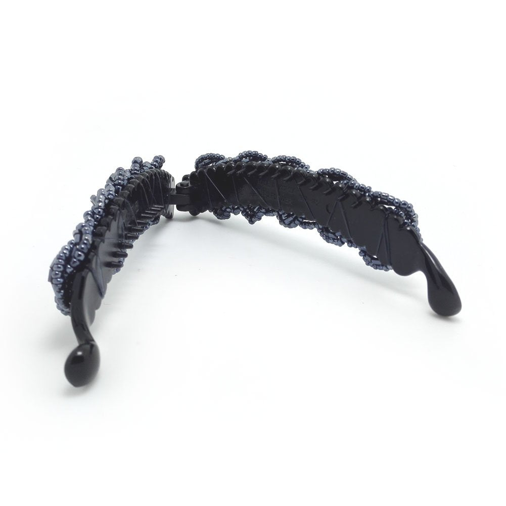 Meilliwish Noble Beautiful Lady Banana Hair Clip Ponytail Holder(H57)(Dark Blue)