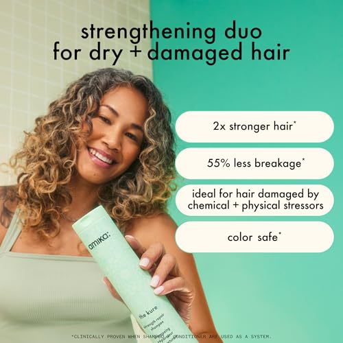 amika the kure strength repair shampoo, 275ml