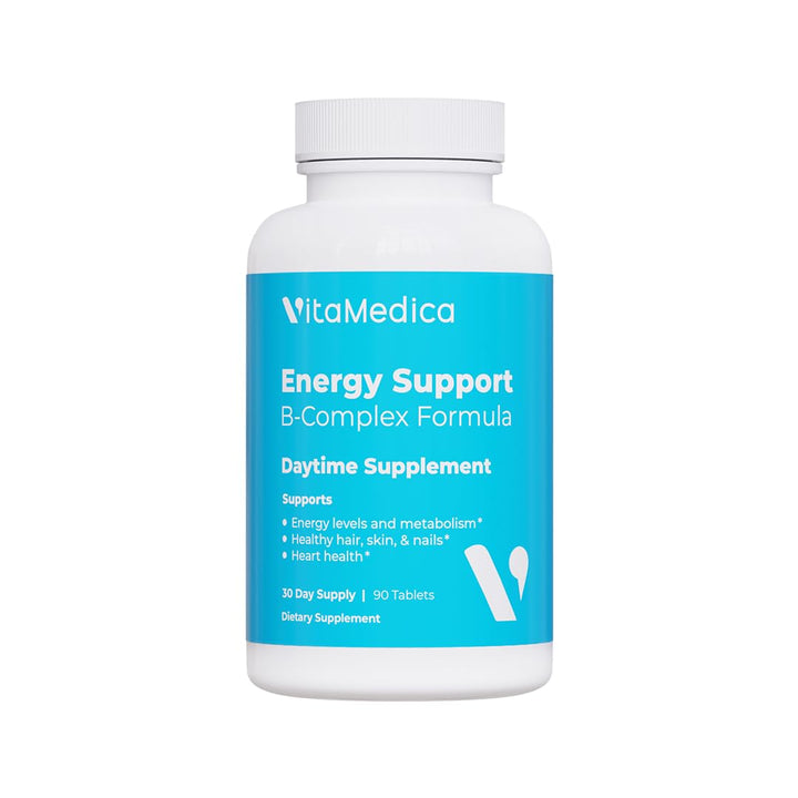 VitaMedica | Energy Support Multivitamin w B Complex | Energy Booster | Vitamin B6 & B12 | Clarity & Focus | Biotin for Hair, Skin & Nails | Energy Supplements | 90 Ct
