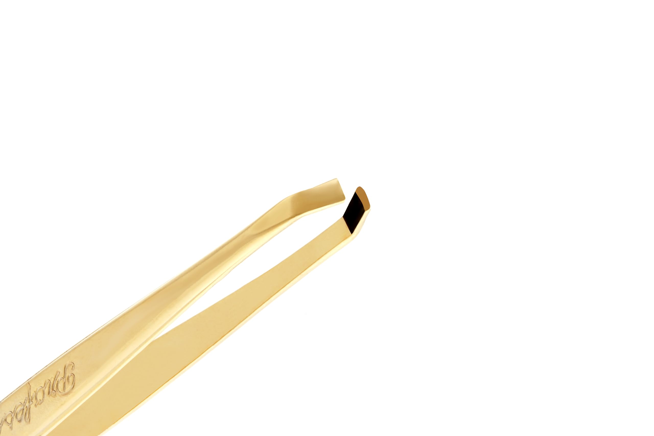 Gold: Solingen Stainless Steel Professional Slanted Tip Tweezers Best Shaped Precision Grip Made In Germany Eyebrows Eyelashes Extensions Chin Cheek Face Facial Splinter Ingrown H