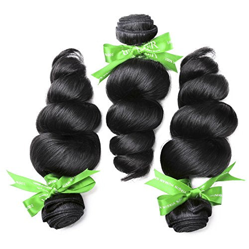 12 : GoldRose Beauty Brazilian Virgin Loose Wave, 1 Bundle Natural Color Raw Unprocessed 100% Human Hair Virgin Loose Wave Hair Weave Size 12 Inches