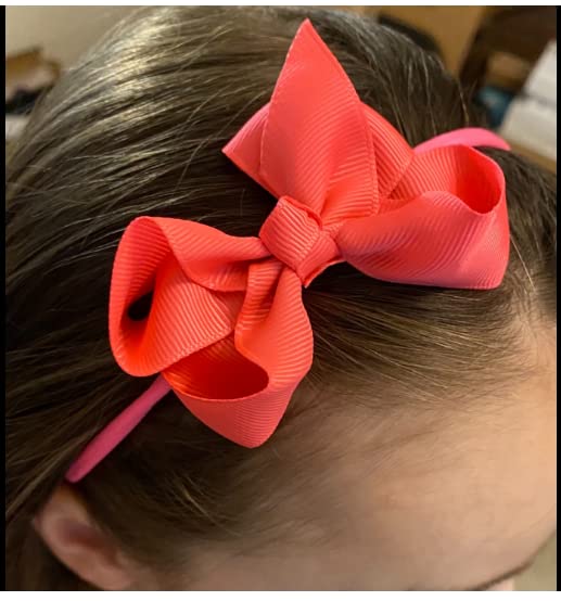 CellElection 25 Colors Baby Girls Headbands 3Inch Grosgrain Ribbon Small Hair Bows Nylon Headbands Soft Stretch Nylon Hairbands Elastics for Newborns Infants Toddlers Kids Children