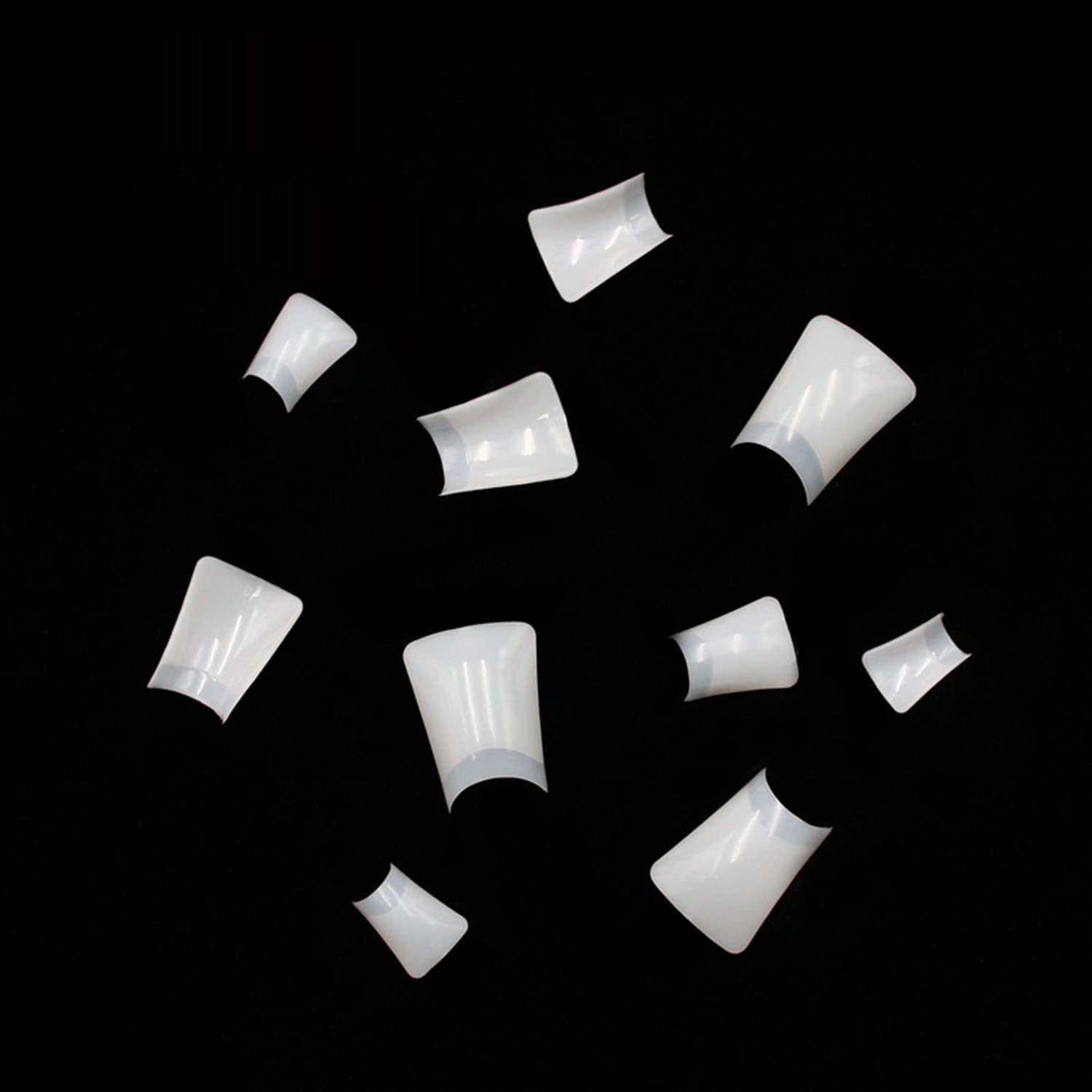 500 pcs Natural Color Duck Feet Style Nail Tips Wide French False Nail Tips Acrylic Nail by enForten