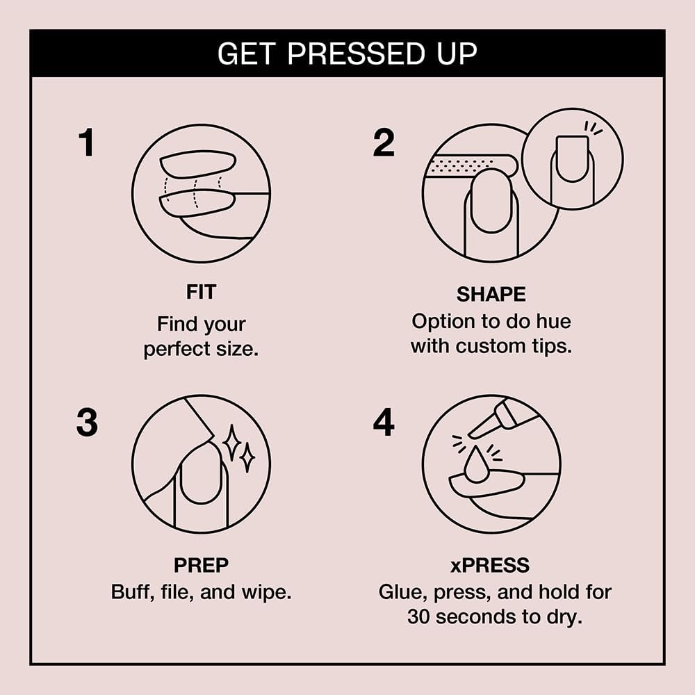 OPI xPRESS/ON Throw Me a Kiss | Soft Pink Long Coffin Press On Nails | With Nail Glue | Long Lasting, Reusable, Non-damaging