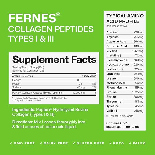 Collagen Powder for Women Men (5LB) Type I & III Flavorless & Odorless Easy-Mix Hydrolyzed Peptan Protein Peptides Joint, Hair, Skin & Nail Support Gluten-Free Non-GMO Keto & Paleo Grass-Fed Kosher