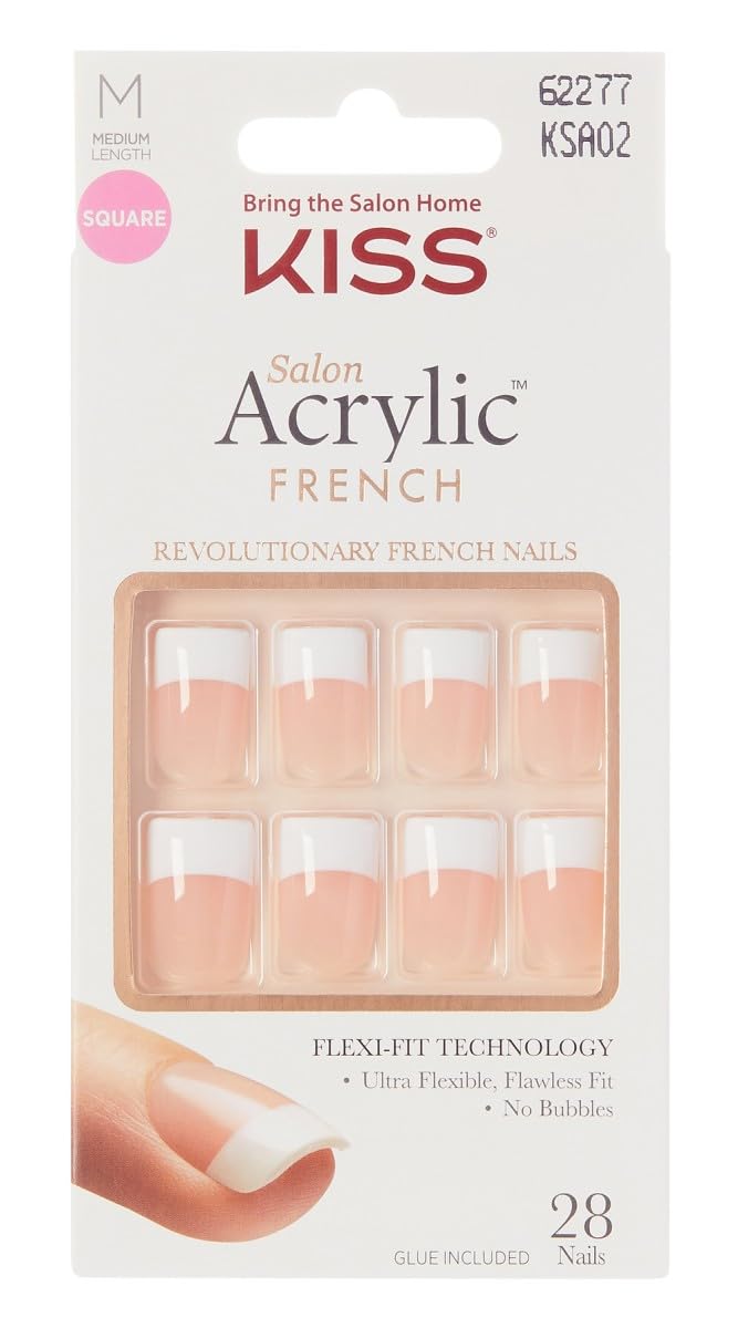 Kiss Kiss Salon Acrylic French Kit Sugar Rush Medium (3 Pack)