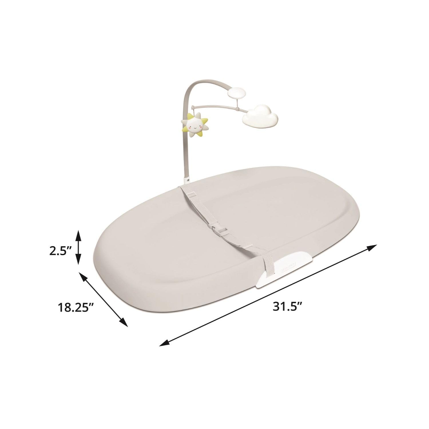 Skip Hop Baby Changing Pad Nursery Style Wipe-Clean Contoured with Cushioned Foam Grey