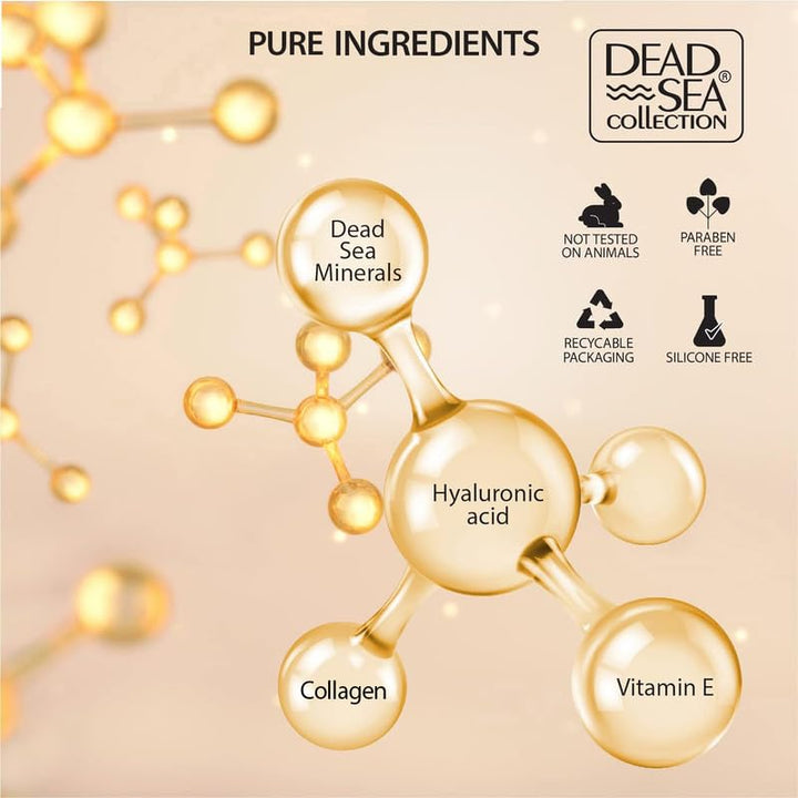 Dead Sea Collection Day Cream for Face with Hyaluronic Acid and Dead Sea Minerals - Nourishing Skin Care Moisturizer to Reduce Wrinkles (1.69 fl. oz)