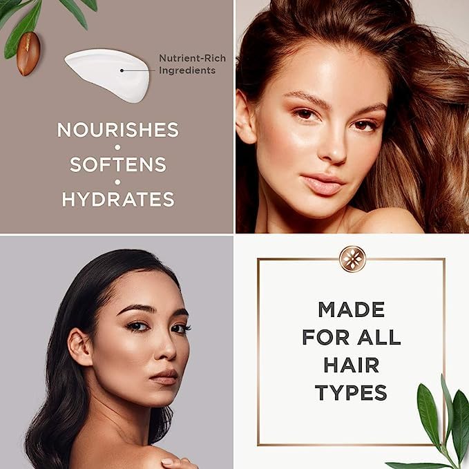 ARGAN MAGIC Hair Care Essentials Trio - Shine Boosting Shampoo | Moisturizing Conditioner | 10 in 1 Leave in Spray | Restores Shine & Elasticity | Hydrates | Detangles | Made in USA (32 oz / 8 oz)