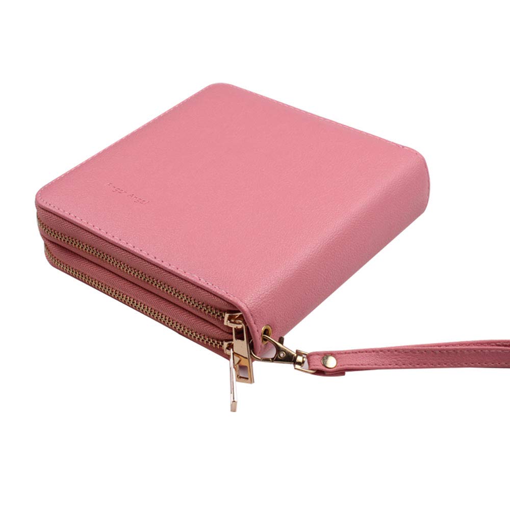 Light Pink : Finger Angel Nail Art Stamping Plates Double Zipper Cases 192 Slots Nail Stencil Carimbo De Unha Sellos New Arrival Placas Airbrush (Light Pink)