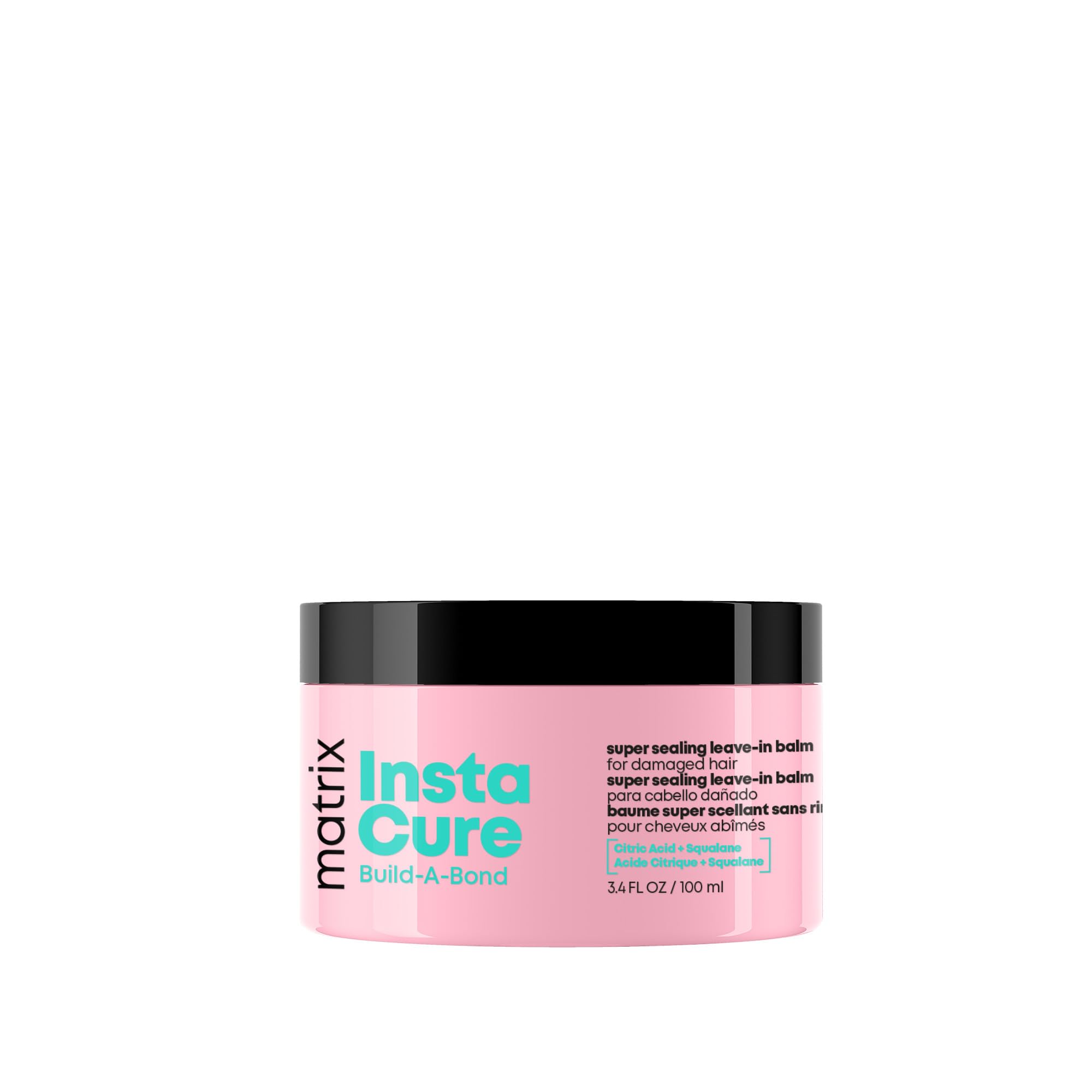 Matrix Instacure Build-A-Bond Super Sealing Leave-In Balm - Repairs & Seals Damaged Hair, Heat Protects and Smooths Frizz, With Citric Acid & Squalane, Vegan, Sulfate-Free, Paraben-Free, 100ml