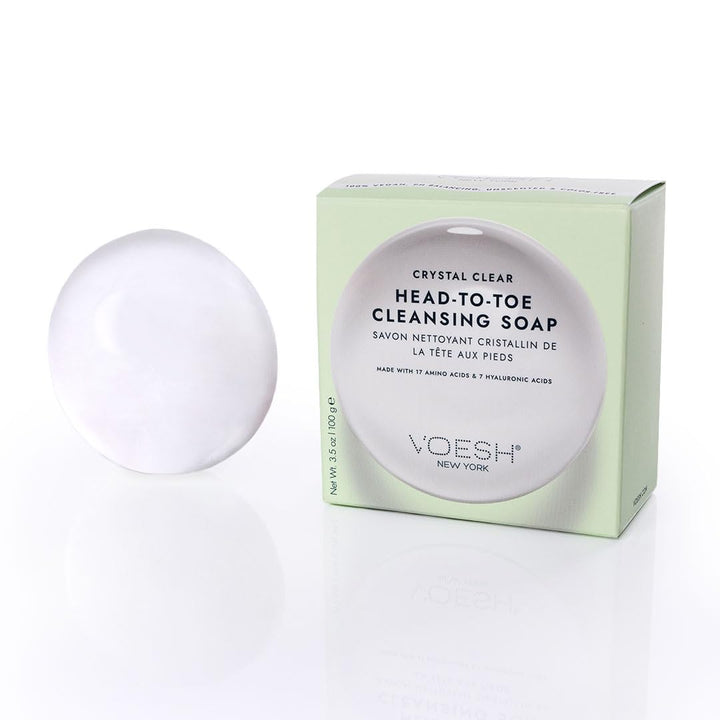 VOESH pH-Balancing Vegan Clear Soap for Sensitive Skin - Unscented, Mild Cleansing Bars for Face & Body - Gentle, Natural Soap for Women and Men - Fragrance Free