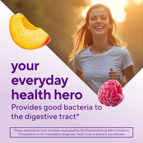 Vitafusion Probiotic Gummy Supplements, Raspberry, Peach and Mango Flavors, Probiotic Nutritional Supplements with 5 Billion CFUs, America’s Number 1 Gummy Vitamin Brand, 35 Day Supply, 70 Count