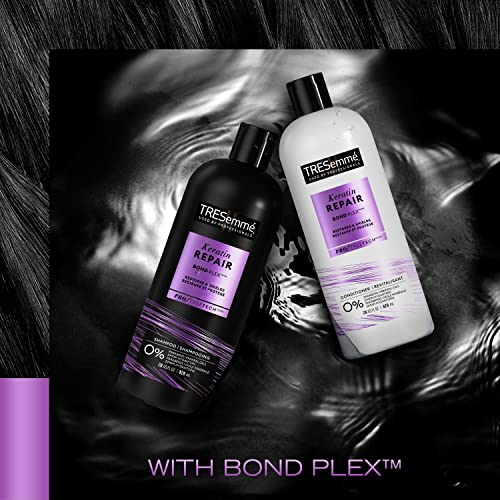 TRESemmé Shampoo and Conditioner, Keratin Repair – Bond Repair Hair Treatment, Frizz Control, 28 Oz Ea