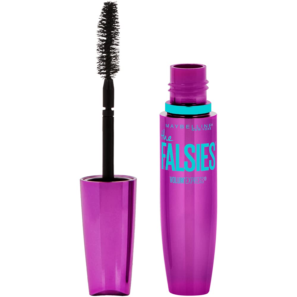 Maybelline Volum' Express The Falsies Washable Fiber Mascara, Volumizing and Separating Make Up Formula, Very Black, 1 Count