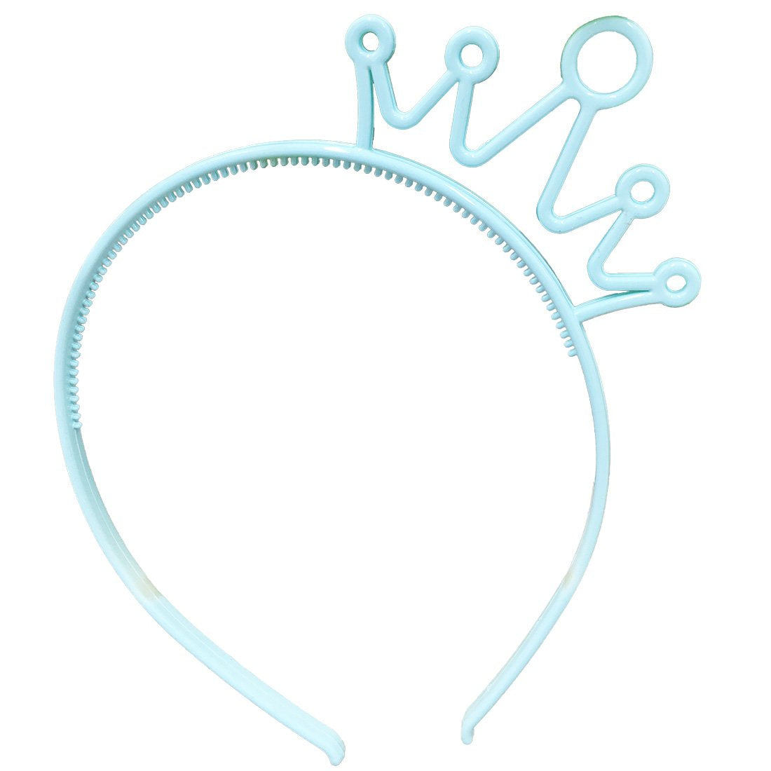 XIMA 12pcs Spring Colors ABS Plastic Material Crown Girls Headbands Tiaras Head Band Princess Children Headear Hair Accessory (SP-Crown)