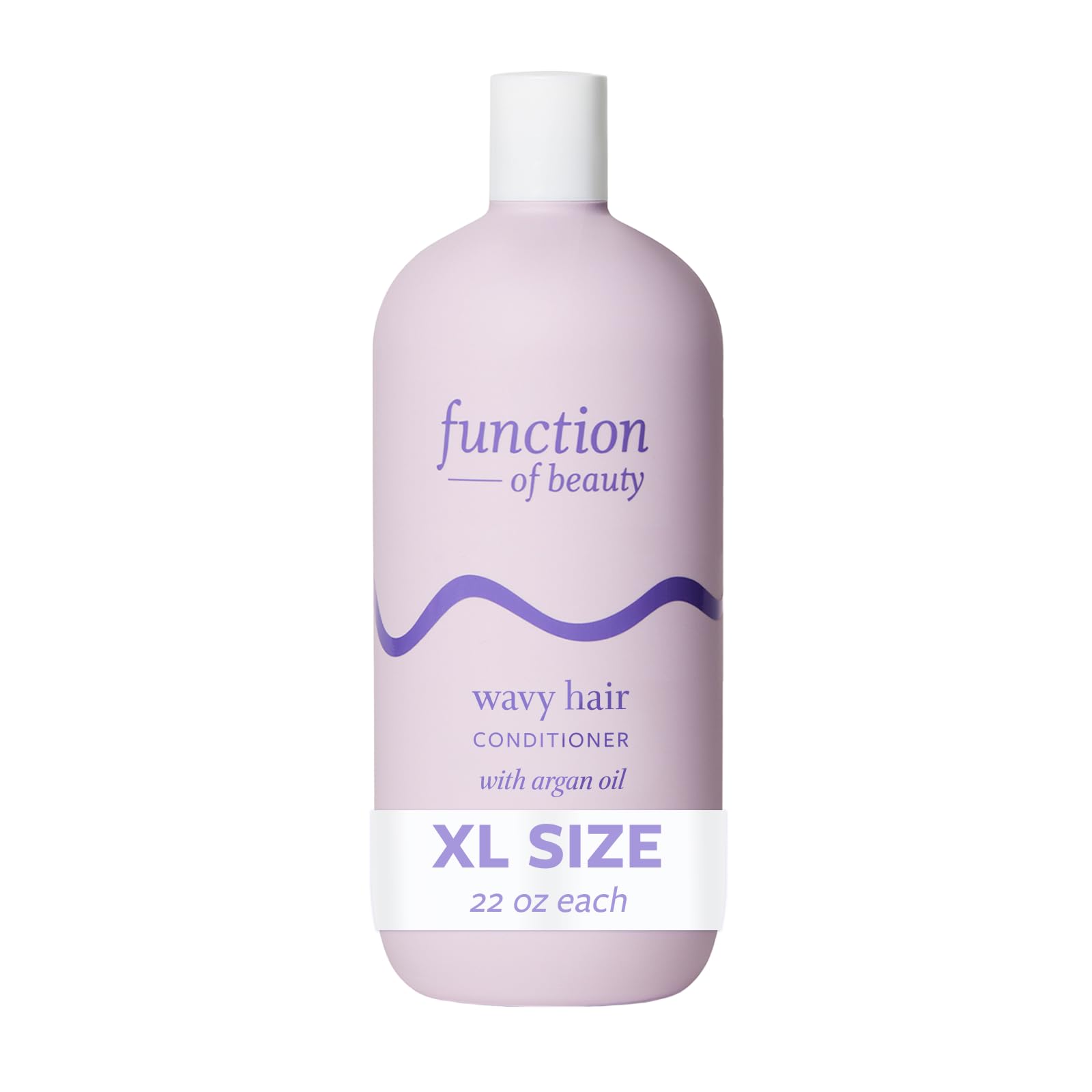 Function of Beauty Wavy Hair Conditioner, 22 oz - Formulated with Argan Oil to Enhance Glossiness & Natural Shine, Sulfate-Free, Customizable Haircare