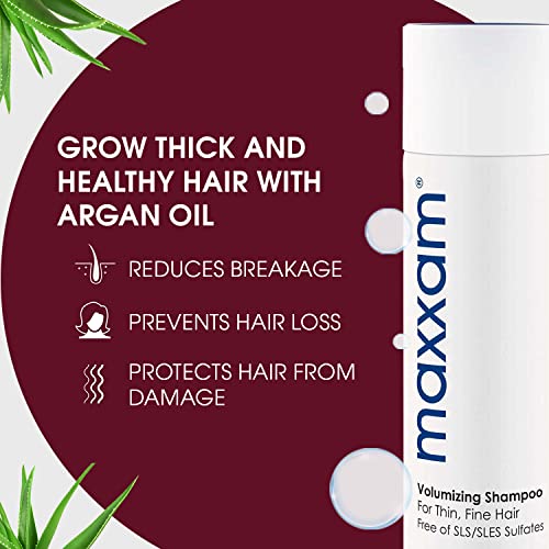 Maxxam Daily Volumizing Shampoo for Hair Growth, Gentle Hair Thickening Shampoo for Color Treated Hair, 10 Fl Oz