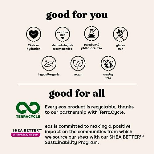 eos Cashmere Whipped Oil Body Butter, Vanilla Cashmere, 72 Hour Weightless Moisture For Dry Skin, Rich Formula and Deep Hydration, 10 oz