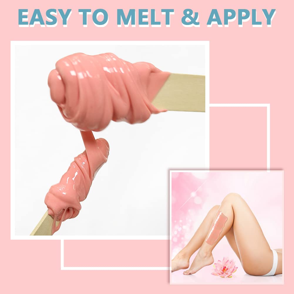 Bestidy Wax Bead, Waxing beans for Hair Removal, Women Men, Home Waxing for All Body and Brazilian Bikini Areas (Pink-500g)
