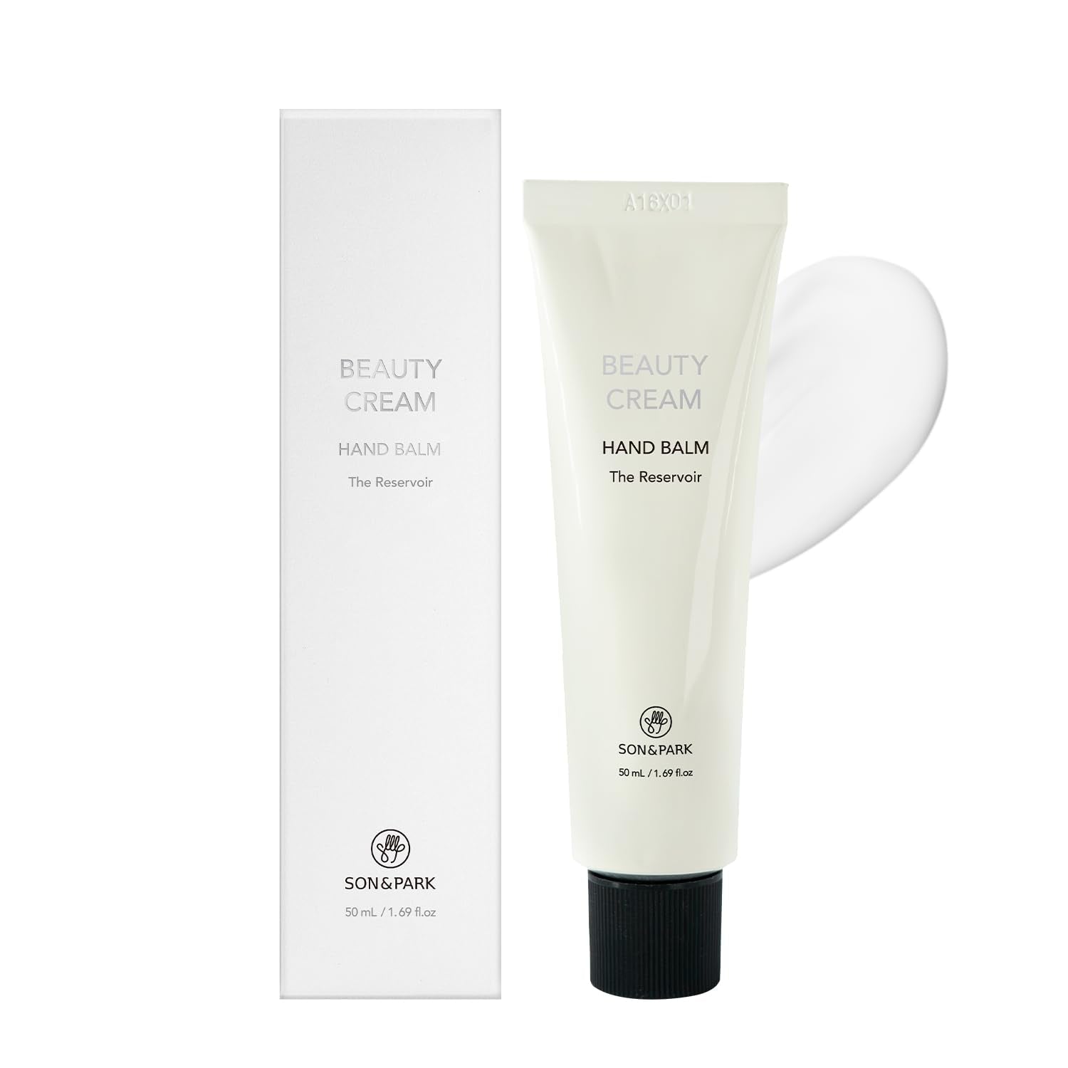 SON&PARK Beauty Water Vegan Hand Balm Cream THE RESERVOIR, Instant Relief Moisturizing Hand Lotion, Shea Butter, Fast Absorbing, Fragrance Hand Balm, On-the-Go Hydration & Protection (50mL, 1.69fl.oz)