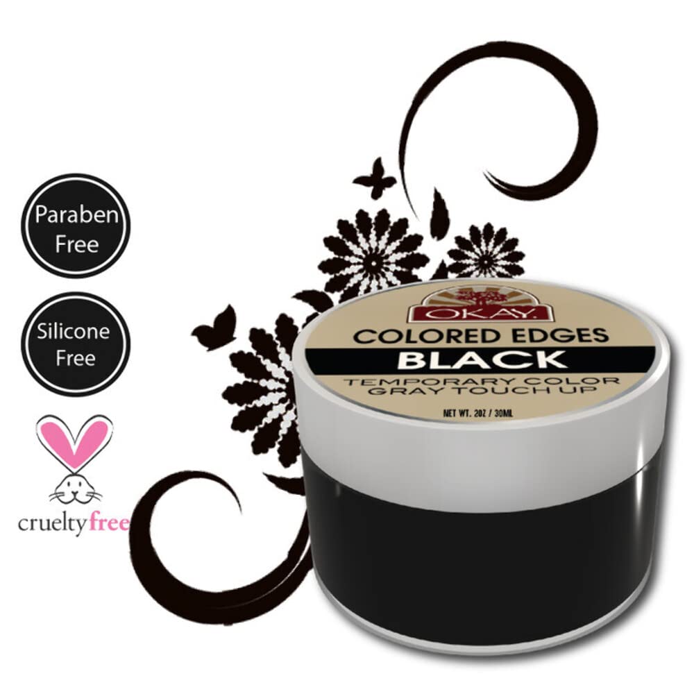 Okay Colored Edges, Black, 2 Ounce by Okay