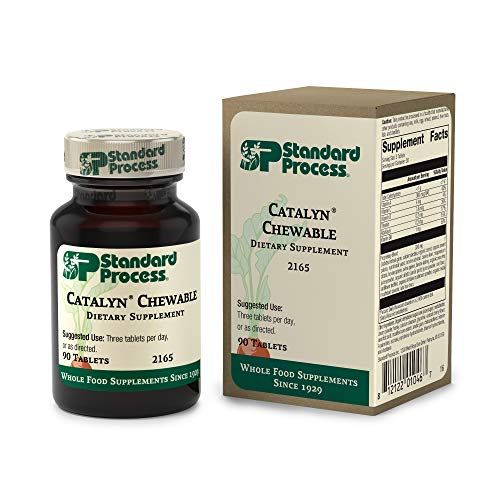 Standard Process Inc. Catalyn Chewable - Foundational Support for General Wellbeing with Vitamins D, C, A & B6, Thiamine, Riboflavin, Magnesium Citrate - 90 Tablets